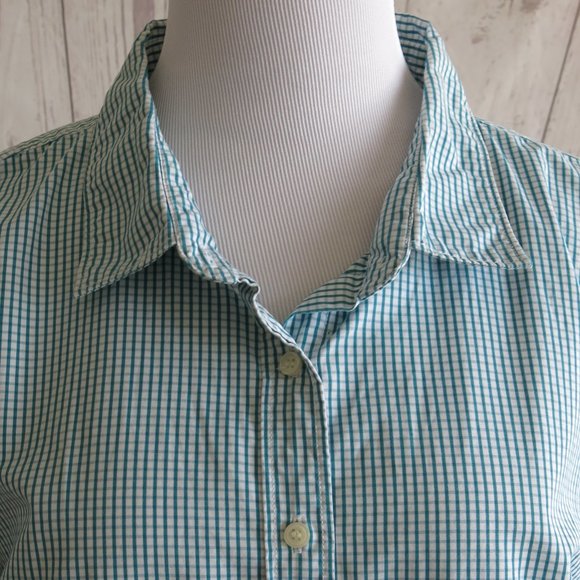 J. Crew Factory Haberdashery Gingham Checked Button Down Long Sleeve Shirt Sz XL - Picture 3 of 6